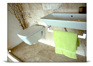 Stlyish tiled bathroom